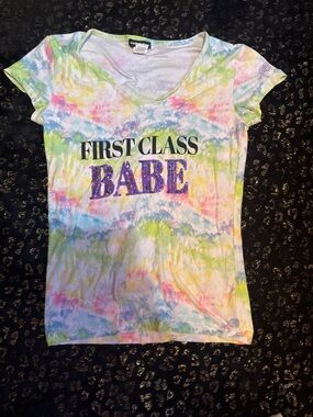 Tie-Dye "FIRST CLASS BABE" PJ Set